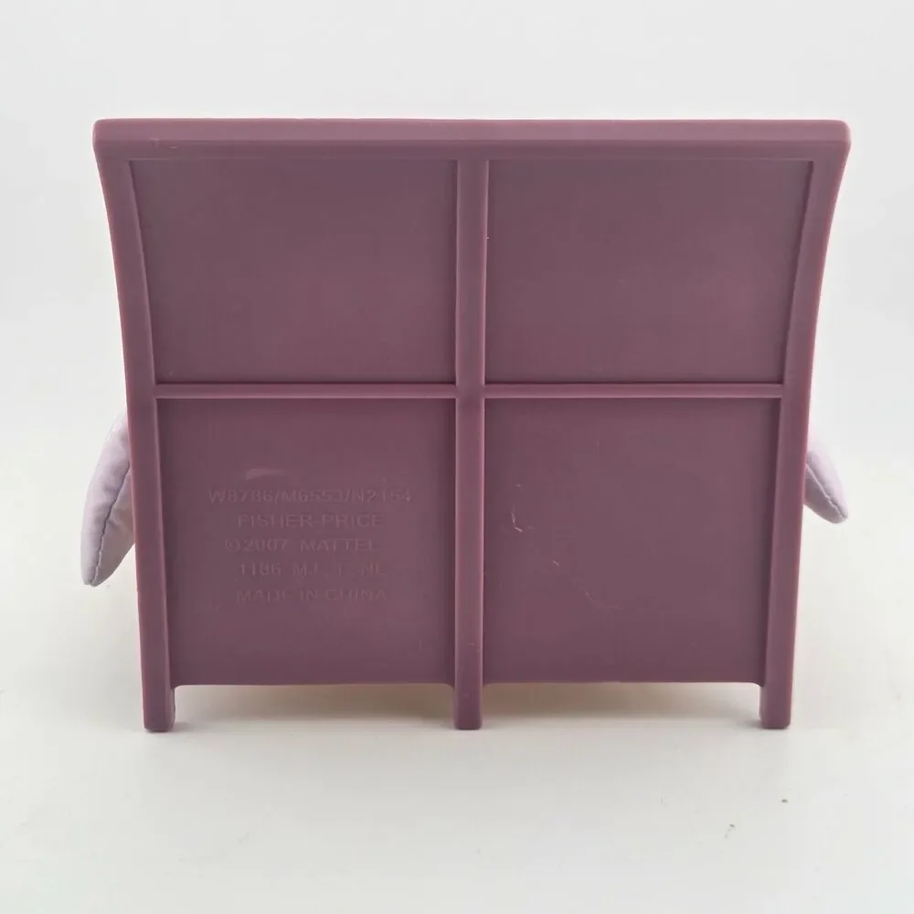 Fisher Price Loving Family Doll Bed Parent Bedroom 2011 Purple Butterfly